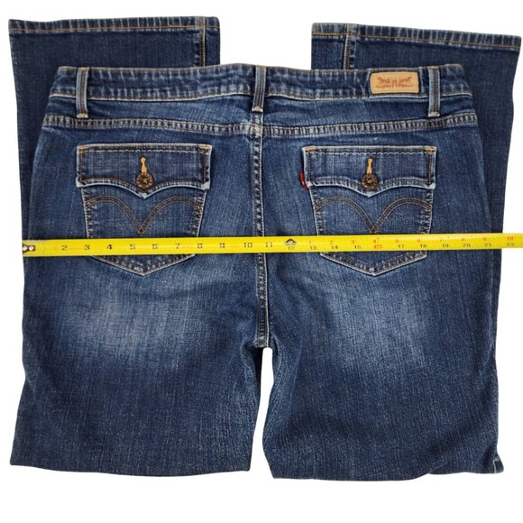 Levi’s 590 Boot Cut Womens 18 18S 38x28 Mid Rise Jeans Open Top Flap Pockets - Picture 12 of 14